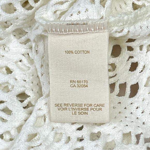 FREE PEOPLE Beach light crochet beige coverup jumpsuit, size M - Picture 13 of 16